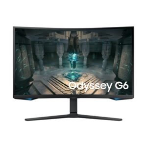 Samsung Odyssey G6 Monitor 32" LED VA Curvo QHD 240Hz FreeSync Premium Pro - Respuesta 1ms - Ajustable en Altura, Giratorio e Inclinable - Angulo de Vision 178º - Modo Smart TV - HDMI, USB,DP - VESA 1