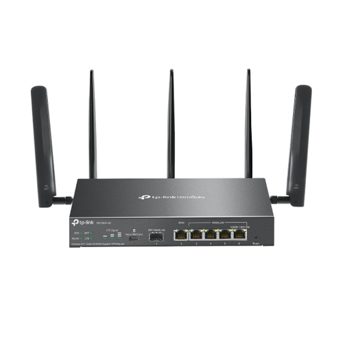 ROUTER VPN TP-LINK ER706W-4G GIGABIT OMADA AX3000 RANURA NanoSIM 4G 1P SFP Y 5P RJ45 OMADA MESH WIFI6 DOBLE BANDA
