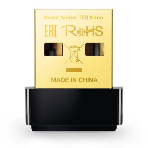 USB WIFI DUALBAND TP-LINK ARCHER T2U Tamaño NANO AC600 150MB EN 2,4GHZ Y 433MB EN 5GHZ