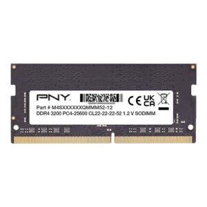 PNY - DDR4 - 8GB - SO-DIMM de 260 espigas - 3200 Mhz / PC4-25600 - 1.2 V - CL22