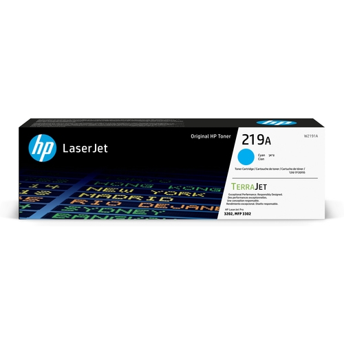 HP 219A Cyan Original LaserJet Toner Cartridge