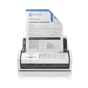 Brother ADS1800W - Escáner departamental compacto con WiFi, doble cara automático, escaneado a la nube, ADF y ranura para tarjetas