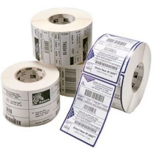(2) Rollos etiquetas térmicas ZEBRA PolyPro 3000T Gloss 102x51mm 3377et/r  ind.printers core 3"/76mm