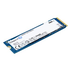 Kingston NV3 - unidad en estado sólido - 500GB - PCIe Gen4 - 5000 Mbps / 3000 Mbps
