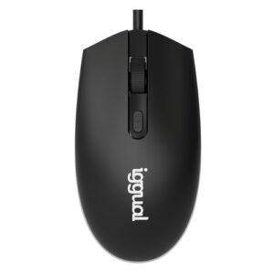 iggual Ratón óptico COM-LED-1600DPI negro