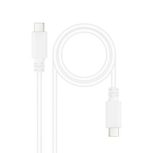 CABLE USB 2.0 3A TIPO USB-C/M-USB-C/M BLANCO 1.0 M