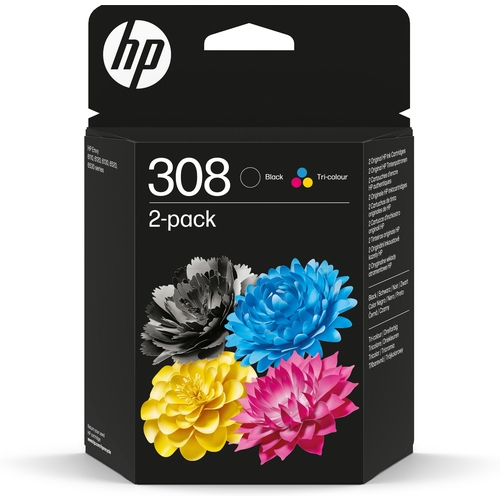 HP 2 Cartuchos 308 negra/tricolor