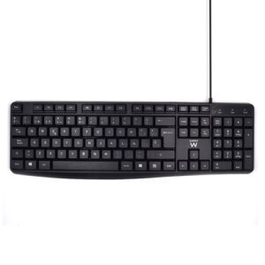 Ewent EW3001 teclado USB QWERTY Espa?ol Negro