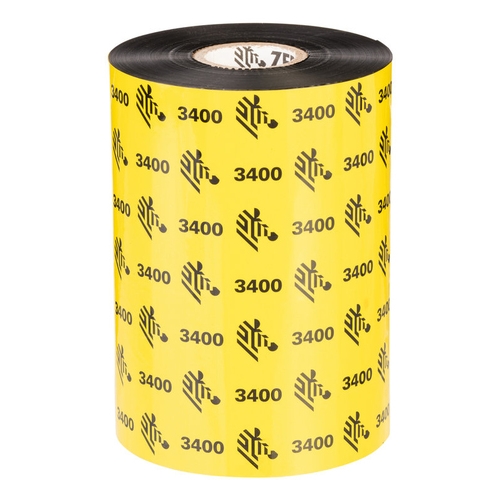 ZEBRA 3400 Ribbon wax/resin 89mm x 450m.(cera/resina) Industrial printers 25mm (x6)