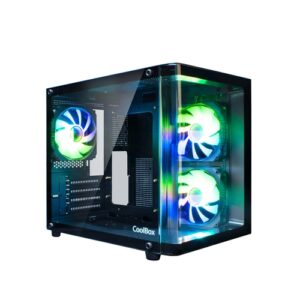 COOLBOX CHASIS MATX GM100 CRISTAL 3XVENT.ARGB