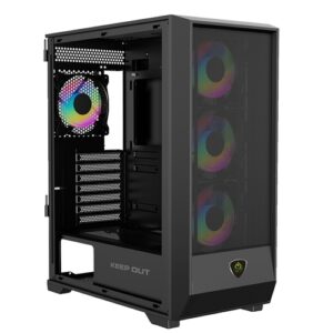 Keep Out Caja Atx XC-501 Mesh Black Usb3.0+type c