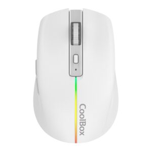 Coolbox Gaming Ratón W01 1600DPI Inalámbrico Blan