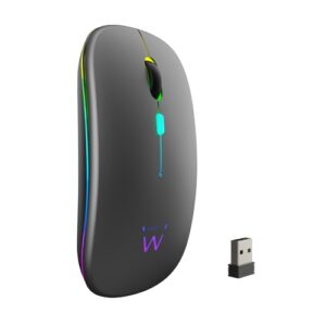 EWENT Ratón Inalámbrico Recarg. Dual  BT/WIFI, RGB