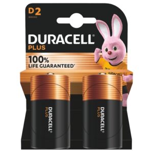 Duracell MN1300B2 Pilas Alcalinas D LR20 1.5V Plus Power (2 unidades)