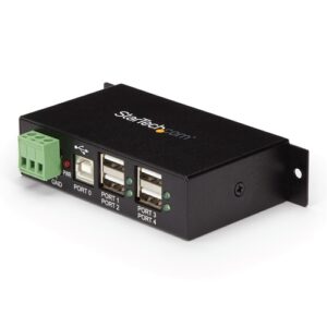 StarTech.com Hub Industrial de 4 Puertos USB 2.0 con Proteccion Antiestatica ESD
