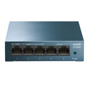 TP-Link Switch Sobremesa - 5 Puertos 10/100/1000Mbps - Control de Flujo - Plug & Play