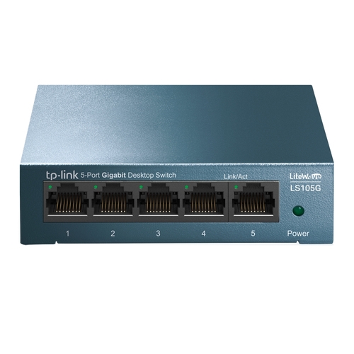 TP-Link Switch Sobremesa - 5 Puertos 10/100/1000Mbps - Control de Flujo - Plug & Play