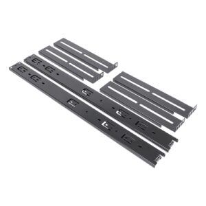 Unykach - Guías railes telescópicos para rack 1U-4U - Fondo 550mm (armarios de 800 a 1000 mm) - Hasta 35 Kg
