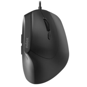 Nilox Ratón Vertical 3600 DPI, 6 botones, negro