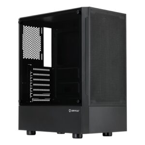UnykaCH Aero C35 - Caja ATX - 2 x USB 3.0 - 1 x USB 2.0 - HD Audio - Fuente 500W - 375x210x439 - Frontal mesh - Lateral cristal templado - Negra
