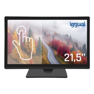 iggual Monitor táctil resistivo 21,5", 16:9 FHD, VGA HDMI USB-A, Lapiz, Negro