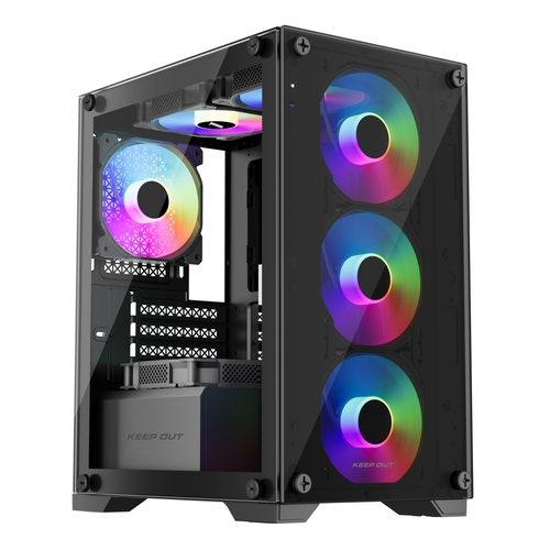 Keep Out Caja M-Atx XC-201 Usb 3.0 Black Glass
