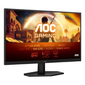 Monitor AOC 27" Full HD Fast IPS 1920X1080 HDR 10 16:9 1 MS 180 HZ G-Sync Compatible