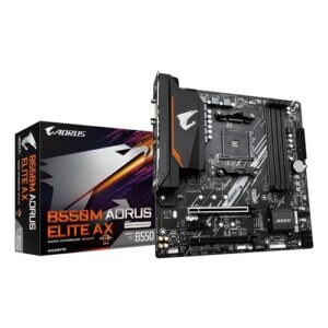 PLACA GIGABYTE B550M AORUS ELITE AX AMD AM4 HDMI PCIE4.0 4SATA3 USB3.2 MICROATX