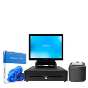 POS-TWO PACK: TPV Compacto 15" Intel Core i5 - Impresora ticket - Cajón portamonedas - W11P