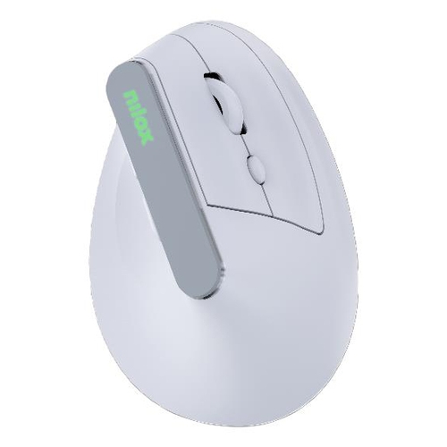 Nilox Ratón Wir Vertical Rec. Silen 1600DPI Blanco