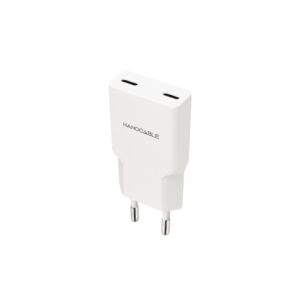 CARGADOR 2xUSB-C/PD 30W, BLANCO