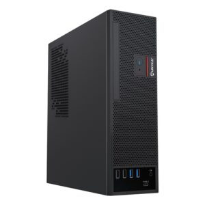 Unyka UK3006 - Caja sobremesa microATX - Slim SFF 8L - 150W - 4 slots - 2 x 2.5" Int - 2 x USB 2.0 - 2 x USB 3.0 - 1 x USB-C (conexión 2.0) - Ventilador 1 x 80mm frontal incluído - 290x98x305 - Negra