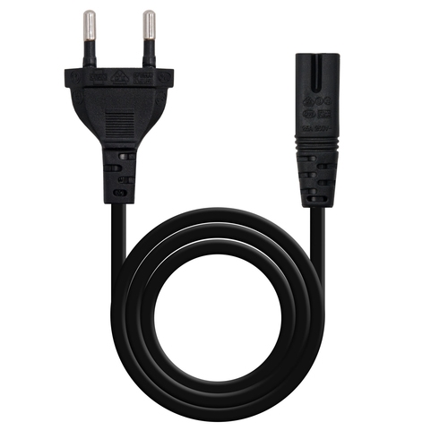 CABLE ALIMENTACION FORMA 8, CEE7/16/M - C7/H, 2M