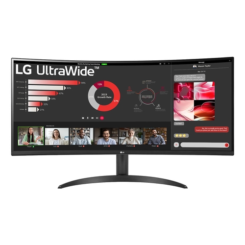LG 34WR50QK-B monitor 34 WQHD 2xHDMI DP curvo