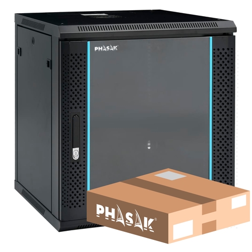 Rack mural Phasak 19" Pro Desmontado 12U 600x450 negro