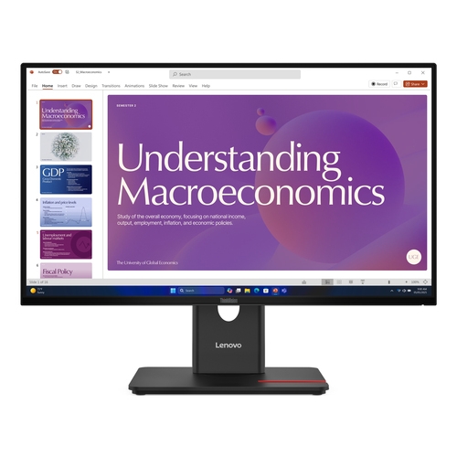 LENOVO T24D MONITOR 24" USB-C HDMI DISPLAYPORT 40REGULABLE EN ALTURA , PIVOTANTE HUB USB, RJ45