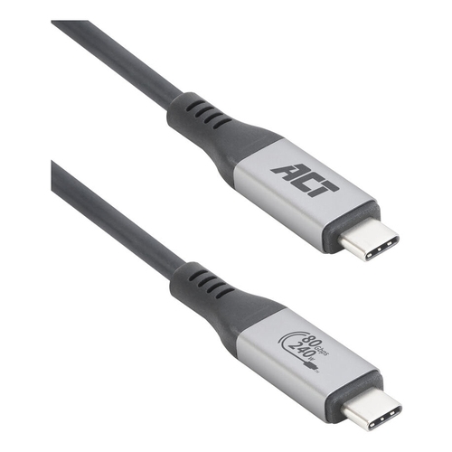 ACT Cable USB4 certificado USB-IF, Thunderbolt 5, 80 Gbps, 240 W, 1,5 m