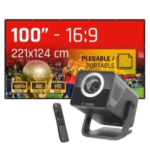 iggual Pack proyector 4K + Lona proyección100