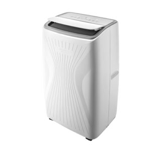 Abrila Flurry - Portátil doméstico - 3 velocidades - Motor AC - Con ruedas - 3000 frigorías - Blanco/Negro