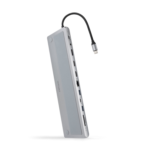 HUB USB-C 3xUSB-A+USB-C+PD+2xHDMI+DP+RJ45+SD+AUDIO