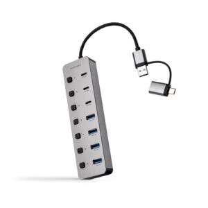 HUB USB-C/A 4xUSB-A 3.0+3xUSB-C 3.0+USB-C 5V