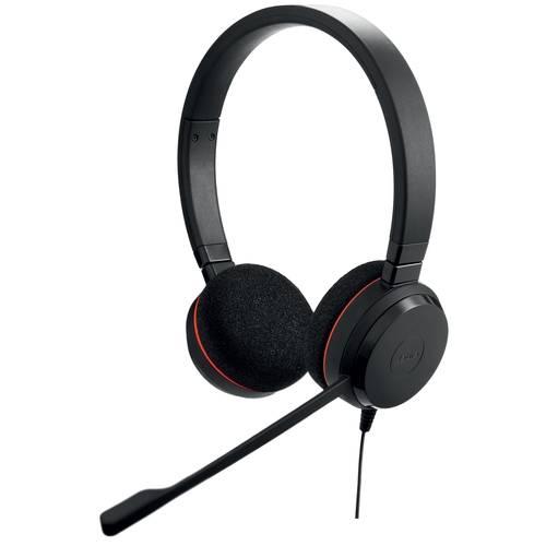 Jabra - Auriculares Evolve 20 - Cableado - Diadema - Estéreo - Supra-aural - Cancelación de ruido - Micrófono - USB