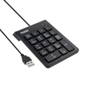 TECLADO NUMERICO USB 19 TECLAS, NEGRO
