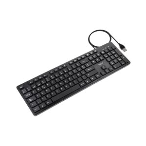 TECLADO SILENCIOSO USB 105 TECLAS, NEGRO