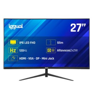 iggual Monitor 27 1ms FHD 120Hz VGA HDMI DP MM