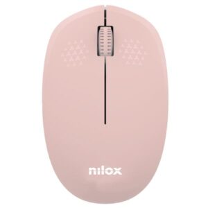 Nilox Ratón Wireless, 1000 DPI, 3 botones, Rosa
