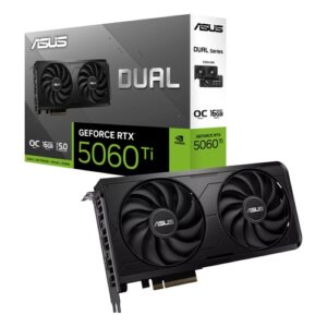 VGA ASUS GEFORCE DUAL RTX 5060TI EVO OC 16GB GDDR7 3xDP 1xHDMI CUDA 4608 128BIT DUAL FAN