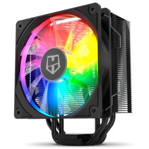 Nox Hummer H-224 ARGB - Ventilador + Disipador - 120mm con PWM ARGB - 4 heatpipies - LGA1700/1151/1150/1156/1155/1200/2011/2066 - AMD AM4/AM5