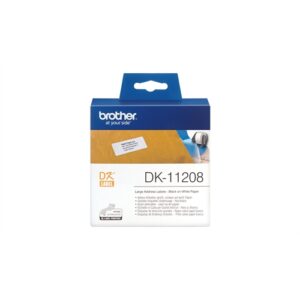 BROTHER ETIQUETA PRECORTADA BLANCA PAPEL 38X90MM 400 ETIQUETAS QL/500/550/650TD