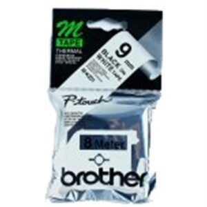 BROTHER CINTA ROTULADORA NO LAMINADA BLANCO/NEGRO 8M 9MM P-TOUCH/